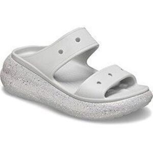 Crocs Crush Glitter Platform Sandal Atmosphere Gray Size Men's 11/ Womens 12.5